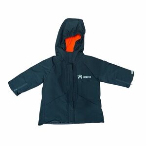 SnowOtter Toddler Winter Jacket 2T Black Orange Hooded Snow Coat